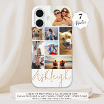 Coque Pour iPhone 16 Collage de photos personnalisées 7 couleurs person<br><div class="desc">Créez votre propre étui de téléphone portable couleur personnalisée en utilisant ce modèle de collage photo facile à télécharger avec 7 images de tailles et de formes différentes et votre nom dans votre choix de style de police, de couleur et de couleur arrière - plan (représenté dans une police de...</div>
