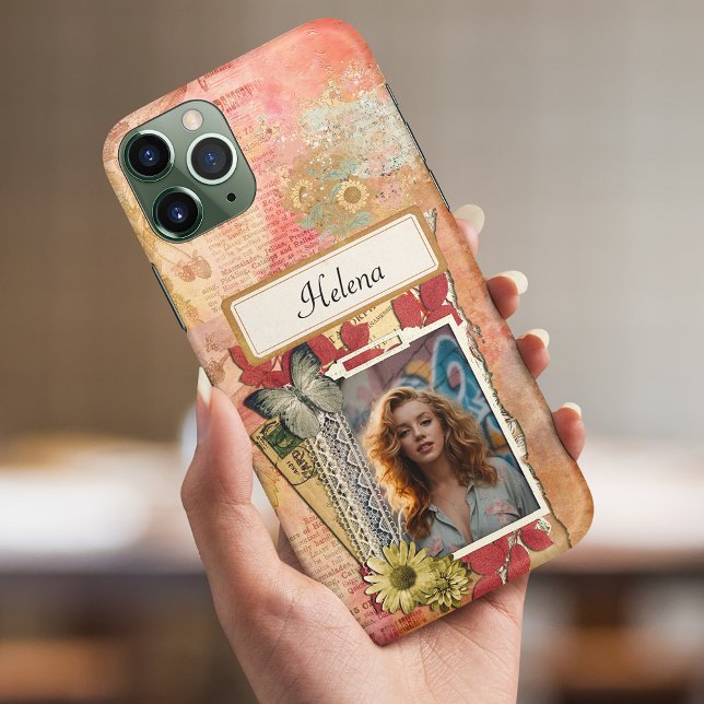 Coques Case-Mate iPhone Collage de scrapbooking vintage et cadre photo per (Créateur téléchargé)