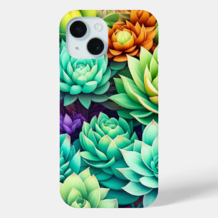 Coque Case-Mate iPhone Collage de succulents colorés