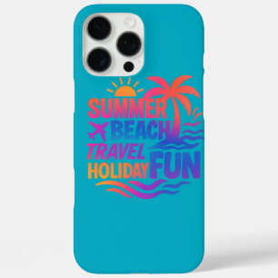 Coque iPhone 16 Pro Max Collage de typographie d'été avec de la graisse gr