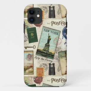 Coques Pour iPhone collage de voyage vintage moderne