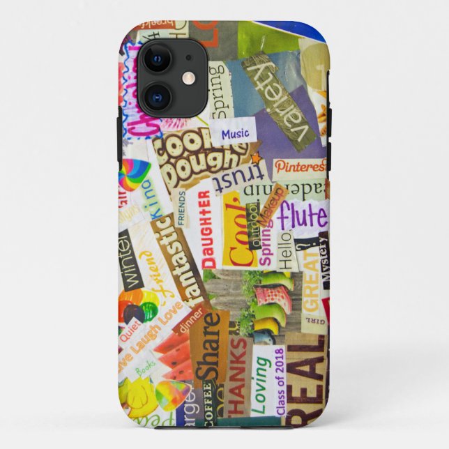 Coques Case-Mate iPhone collage d'écrêtage de magazine (Dos)