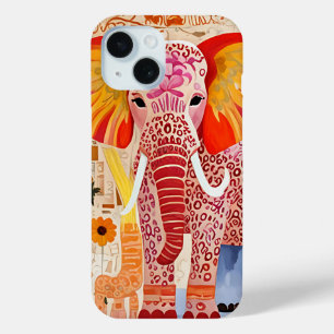 Coque Case-Mate iPhone Collage d'éléphant coloré Art