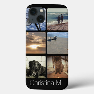 iPhone 13 Case Collage d'images multiphoto personnalisé