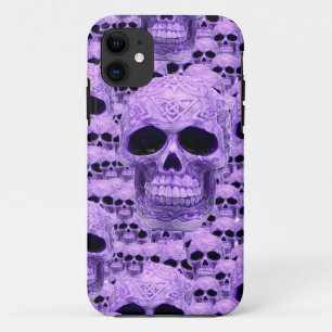 Coque Case-Mate Pour iPhone Collage du crâne violet celtique