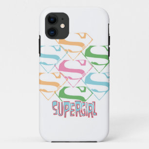 Coque Case-Mate Pour iPhone Collage en pastel de logo de Supergirl