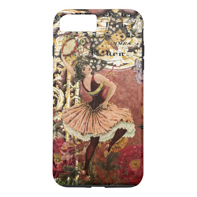 Coques Case-Mate iPhone Collage gitan rose de Français de danseur de cru (Dos)