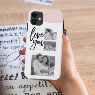 Case-Mate iPhone Case Collage moderne Couple Photo & Love You Beauté Cad