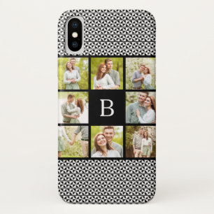 Coque Case-Mate Pour iPhone Collage monogramme fait sur commande noir et blanc