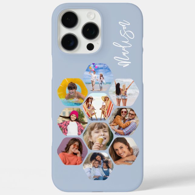 Coques Case-Mate iPhone Collage Multi Photo Simple Moderne Personnalisé (Verso)