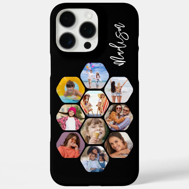 Coques Case-Mate iPhone Collage Multi Photo Simple Moderne Personnalisé (Verso)
