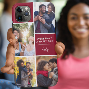 Case-Mate iPhone Case Collage personnalisé de 4 photos Citation positive