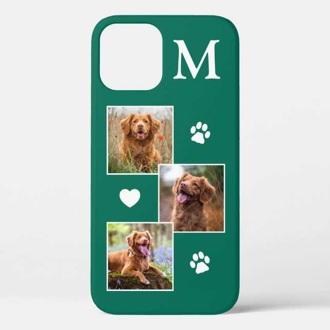 Coques Case-Mate iPhone Collage photo de animal de compagnie Monogramme in (Verso)