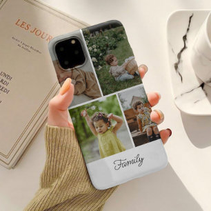 Coque Case-Mate iPhone Collage photo de famille personnalisé minimaliste