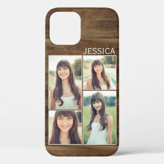 Case-Mate iPhone Case Collage photo du Selfie de bois rustique de Woodgr
