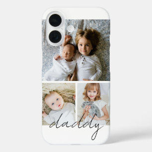 Coque Pour iPhone 16 Collage photo et texte personnalisé