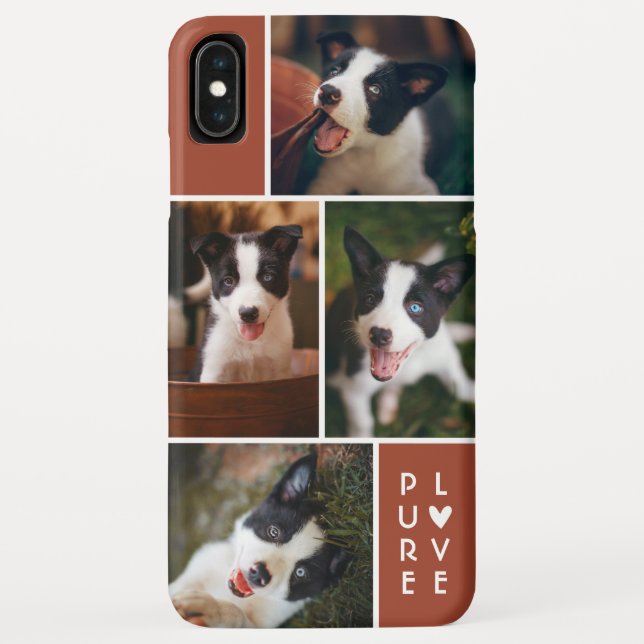 Coques Case-Mate iPhone Collage photo moderne 4| L'amour pur| Orange brûlé (Dos)