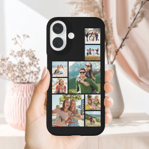 Coque Pour iPhone 16 Collage photo moderne de 8 images