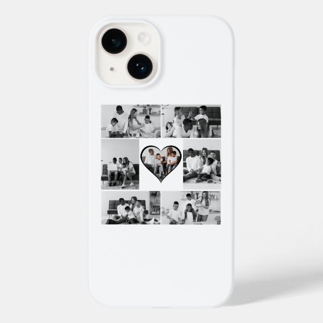 Coques Case-Mate iPhone Collage photo noir et blanc 7 (Verso)