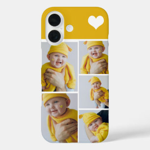 Coque Pour iPhone 16 Collage Photo Personnalisé Avec Coeur