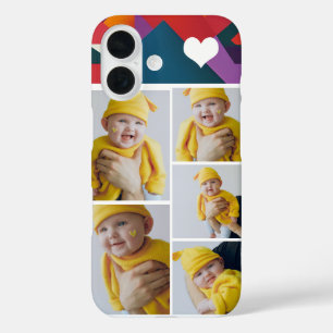 Coque Pour iPhone 16 Collage Photo Personnalisé Avec Coeur