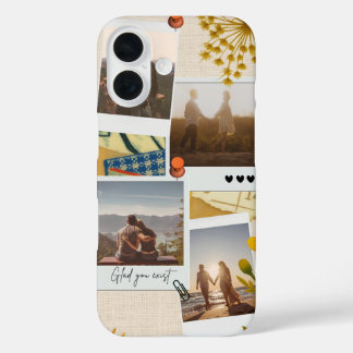 Coque Pour iPhone 16 Collage photo personnalisé pour couple | 'Ravi que