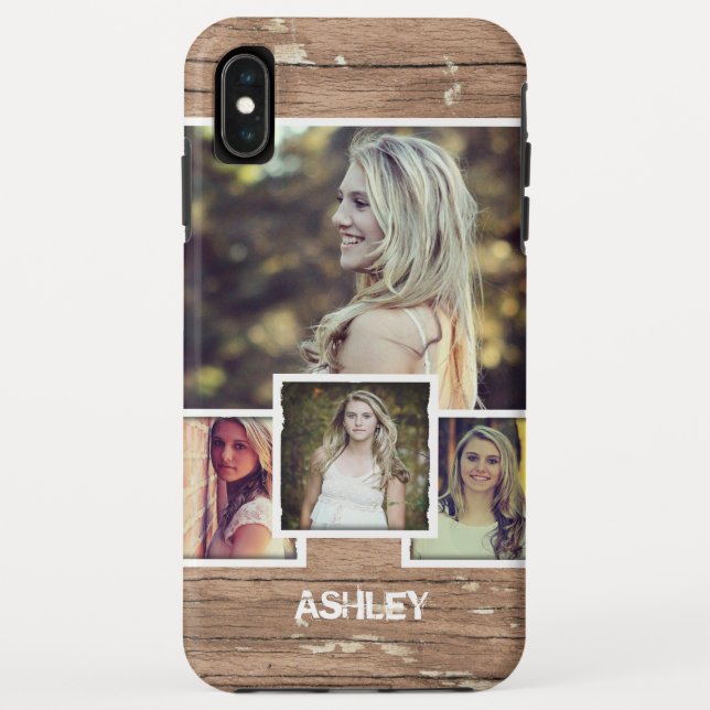 Coques Case-Mate iPhone Collage rustique de photo de cadre de tableau de (Dos)