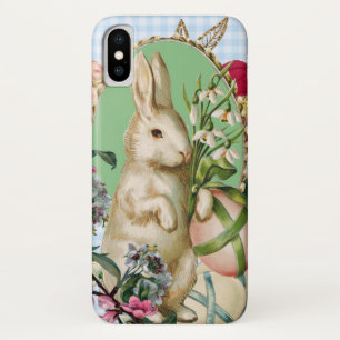 Case-Mate iPhone Case Collage vintage de lapin et d'oeufs de Pâques