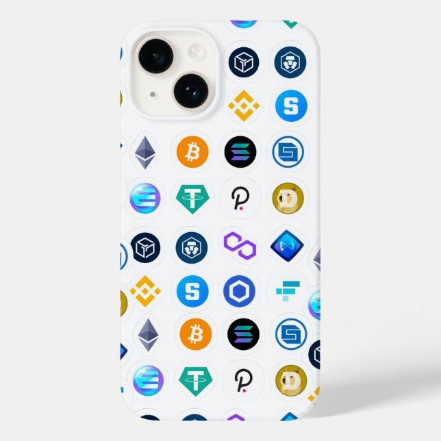 Coques Case-Mate iPhone Collection de logo Crypto Currency (Verso)