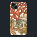 Coques Pour iPhone Collection de vies marines<br><div class="desc">Cette impression d'art affiche des images nettes et vives avec un haut degré de précision des couleurs. Obtenez votre collection de vies marines aujourd'hui dans cette impression vintage. Il beau récif de corail rouge et belle étoile de mer ira bien sur n'importe quel produit.</div>