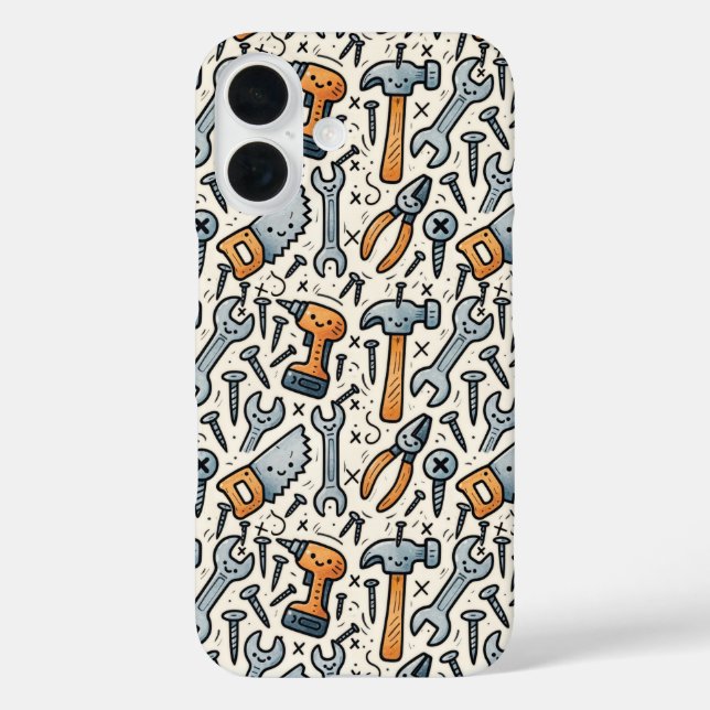 Coques Case-Mate iPhone Collection d'outils DIY Doodle Art (Verso)