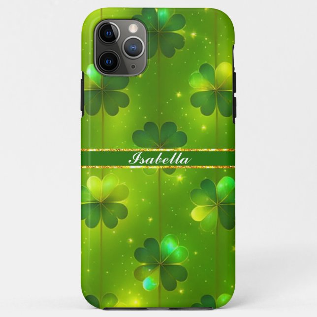 Coques Case-Mate iPhone Collection verdoyante St Patrick's Day Clover (Dos)