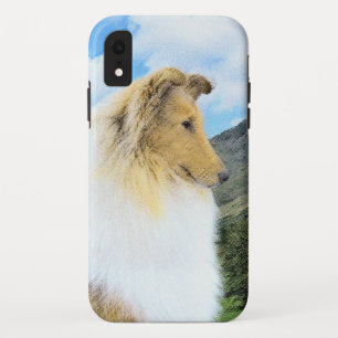 Case-Mate iPhone Case Collie en Montagne (Rough) Peinture - Chien Art