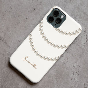 Coque Case-Mate iPhone colliers Pearl blancs