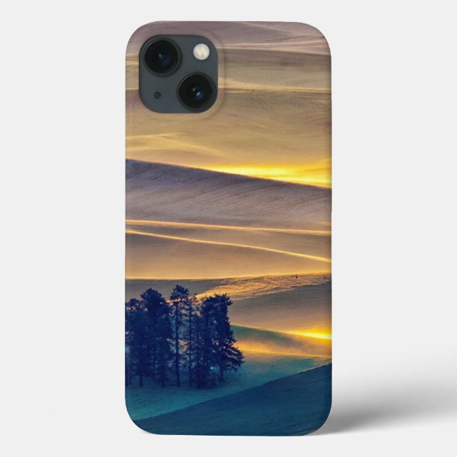 Coques Case-Mate iPhone Collines ondoyantes de blé au lever du soleil | WA (Verso)
