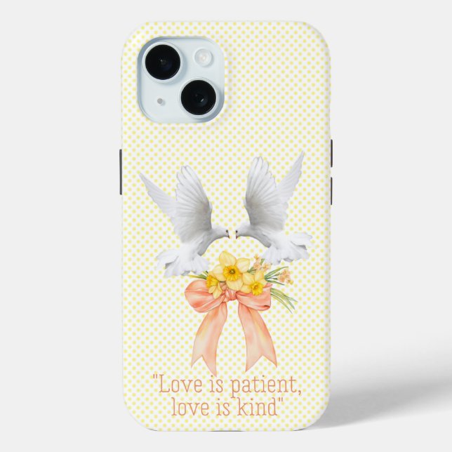 Coques Case-Mate iPhone Colombes blanches Fleur Élégante Foi Pêche Arc Flo (Verso)