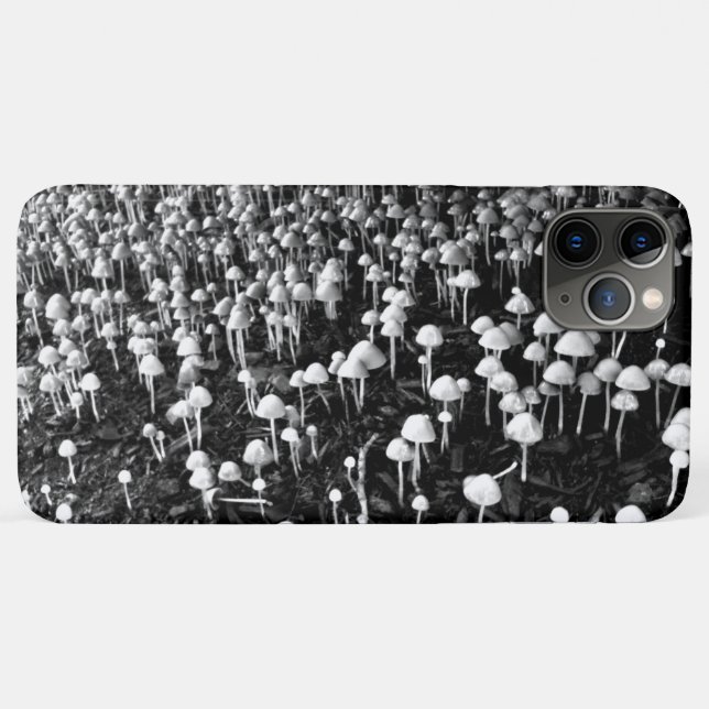 Coques Case-Mate iPhone Colonie des champignons noirs et blancs (Dos (Horizontal))