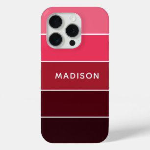 Coque Case-Mate iPhone Colorbloc rose moderne Nom personnalisé