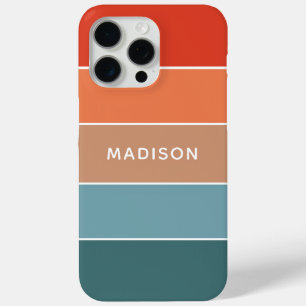 Coque Case-Mate iPhone Colorbloc Terre coloré moderne Nom personnalisé