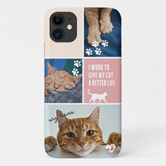 Case-Mate iPhone Case Colorblock rose Chat Photo Collage Monogramme Anim