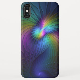 Case-Mate iPhone Case Coloré Avec Bleu Moderne Art Fractal Abstrait