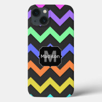 Coloré Chevron Cool Summer Fun Motif Monogramme