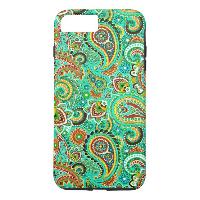 Coques Case-Mate iPhone Coloré Retro Paisley 2a (Dos)