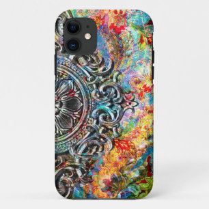 Coque Case-Mate Pour iPhone Coloré Rustique Vintage Floral Collage