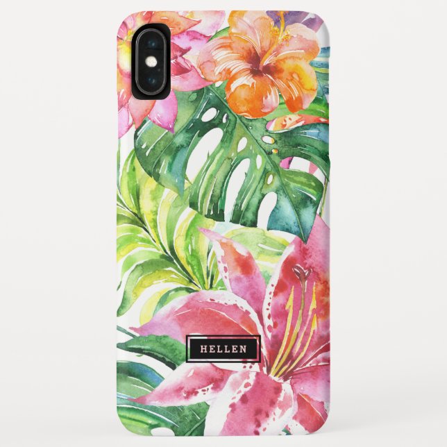 Coques Case-Mate iPhone Coloré Terre tropicale fleurie luxuriante (Dos)