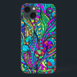Etui iPhone 13 Coloré Vintage Abstrait floral perles Collage 2<br><div class="desc">Cool coloré abstrait design tourbillons floraux vintages. Une version monogramme personnalisée sur n'importe quelle conception est disponible par courriel. Nous offrons également une mise en forme de texte gratuite pour votre invitation carte de visite,  etc.</div>