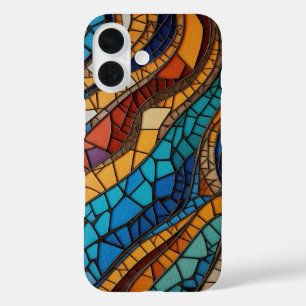 Coque Pour iPhone 16 Coloré Vitrage Mosaïque Abstraction