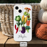 Colorée Crochet Légumes Champignons Nom du collage