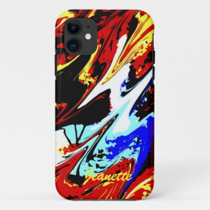 Etui iPhone Case-Mate Colorée Rouge Bleu Jaune Abstrait, Nom,