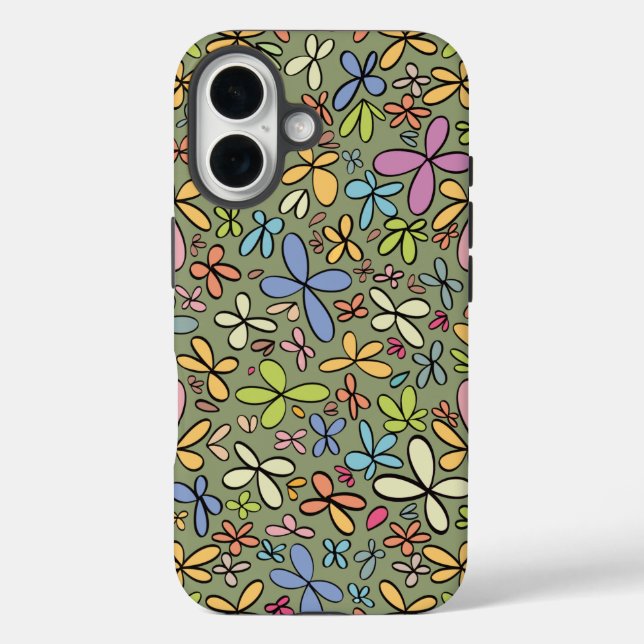 Coques Case-Mate iPhone Colorful Abstract Wildflower Garden (Verso)